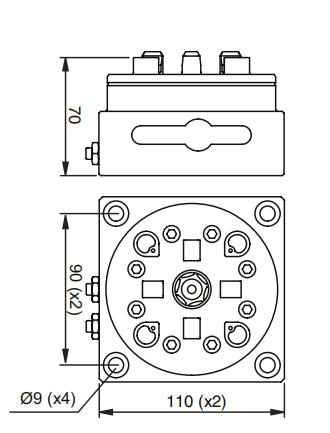 MK-A0006R Pneumatic chuck, MacroNano, 3R-600.10-3N