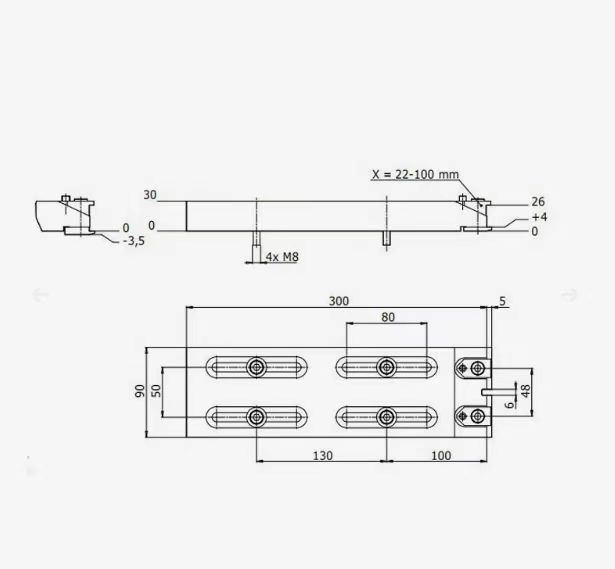 WEDM set 3R ICS zeroline mini Support plate C 666 020