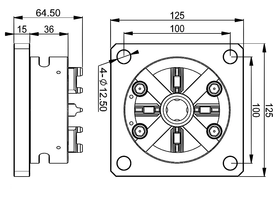 D100 type manual chuck ER-038824